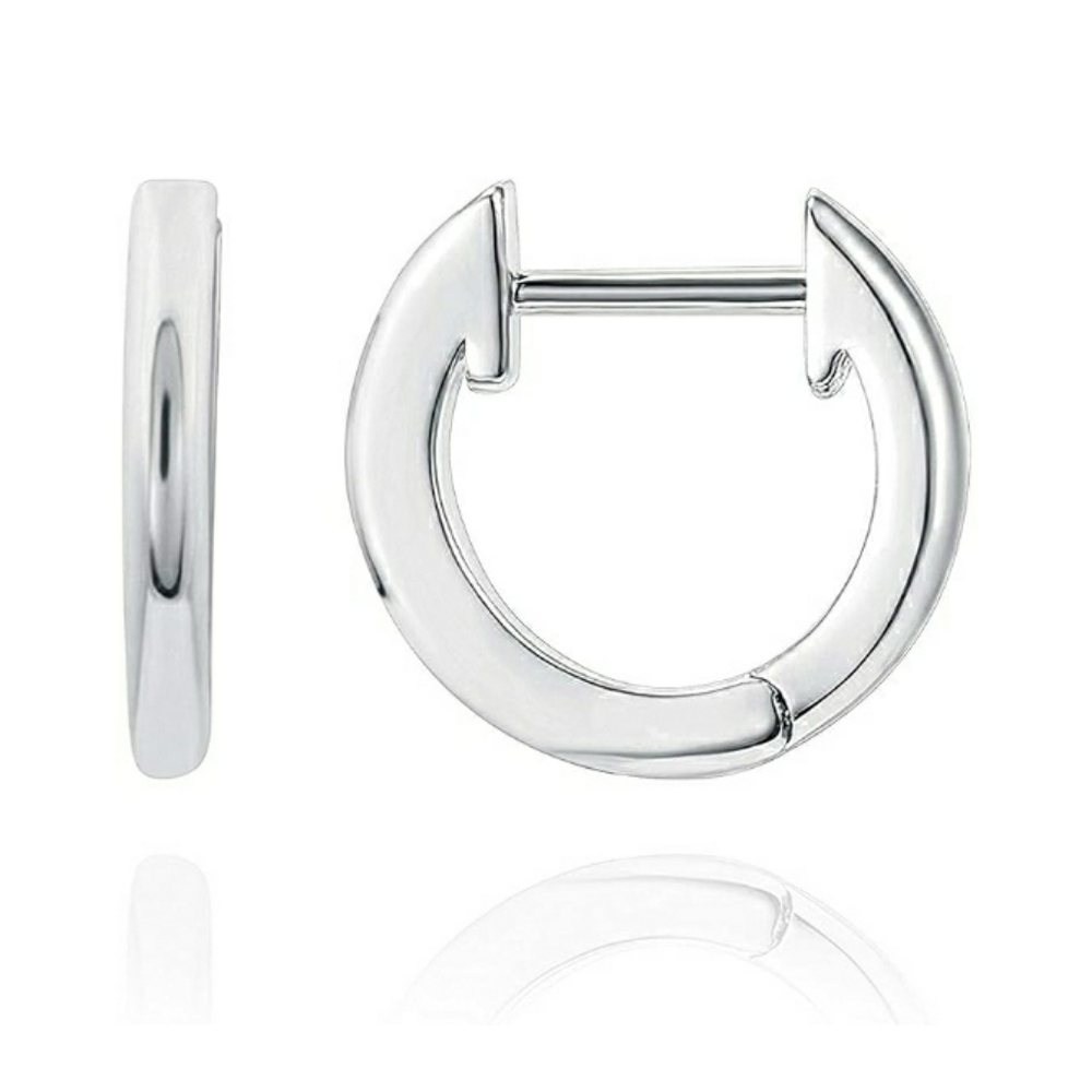 14K White Gold Plated Ear Cuff Huggie Dainty Earrings